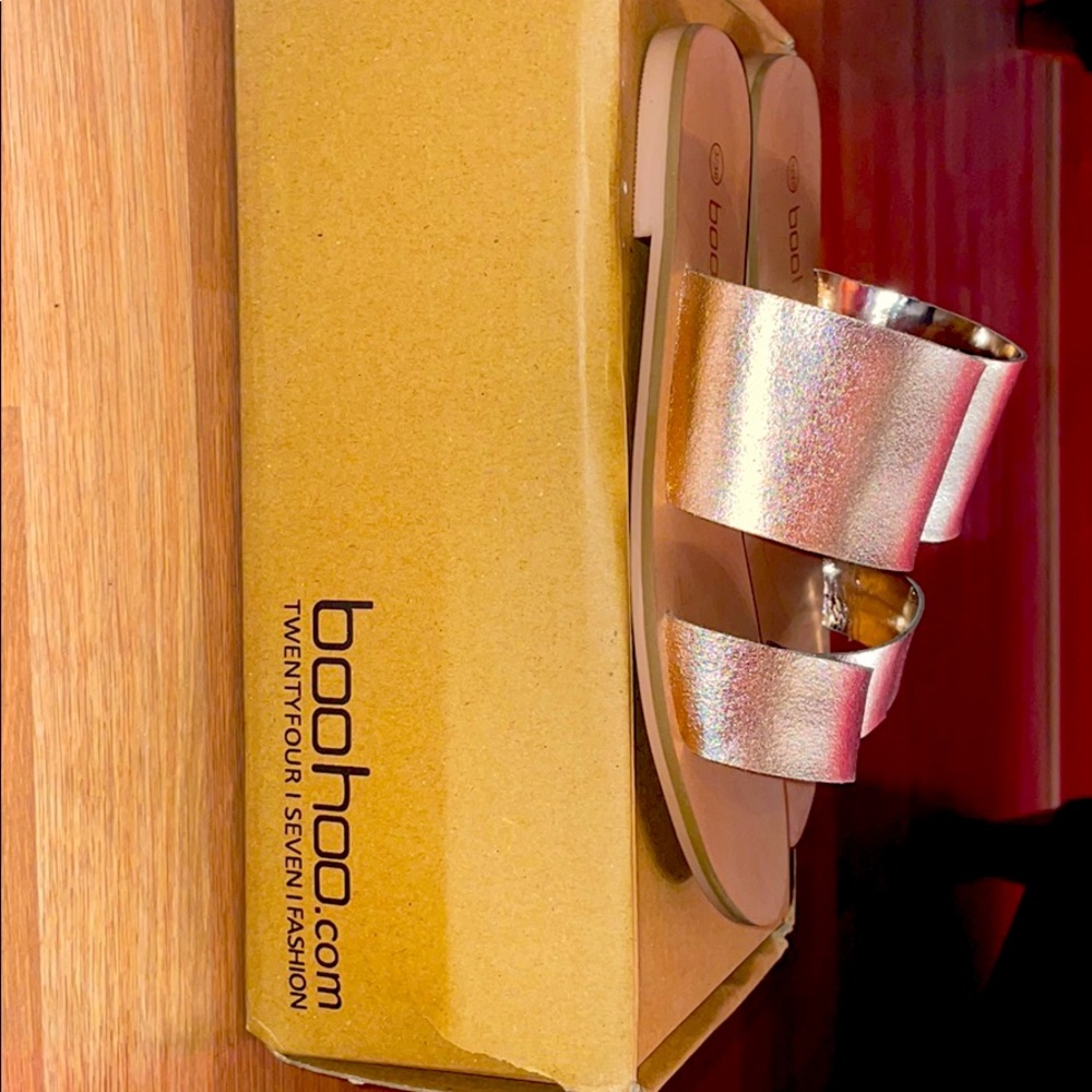 Boohoo double strap slider